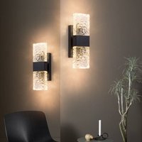 2 Stück Moderne Wandleuchte Nordic Kristall Wandlampe Schwarz Up Down Wandbeleuchtung Dreifarbiges Variables Licht 9X31cm 2 Stück Moderne Wandleuchte Nordic Kristall Wandlampe Schwarz Up Down Wandbeleuchtung Dreifarbiges Variables Licht 9X31cm von WOTTES
