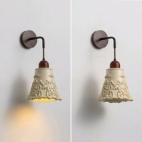 2 Stück Vintage Wandlampe Verstellbare Wandleuchte Design Innen Wandstrahler E27 Fassung Ø19cm von WOTTES
