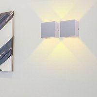 2 Stücke Moderne LED Wandleuchten Aluminium Wandlampe Auf und ab Einstellbarer Lichtstrahl Außenwandleuchte Weiß 6W Warmes Licht 2 Stücke Moderne LED Wandleuchten Aluminium Wandlampe Auf und ab Einstellbarer Lichtstrahl Außenwandleuchte Weiß 6W Warmes Licht von WOTTES