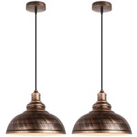 2 Stücke Pendelleuchte Retro Hängelampe Bronze Kronleuchter für Kücheninseln Esszimmer Cafés von WOTTES