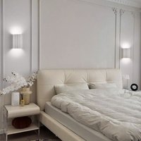 2er Set LED Modern Wandleuchte Kreative Innen Wandlampe Up Down Deckenlampe Kühles Weiß Milchig Weiß von WOTTES