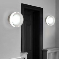 2er Set Moderne LED Wandleuchte Runde Wandlampe Kreative Silber Wandbeleuchtung Warmweißes Licht Ø13.5cm von WOTTES