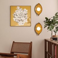 2er Set Vintage Wandleuchte Innen Wandlampe Kreative Wandbeleuchtung Holzfarbe für Wohnzimmer Schlafzimmer von WOTTES