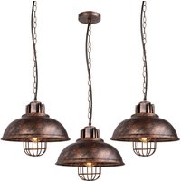 3 Stück Industrial Vintage Pendelleuchte Metall Hängelampe Rostoptik Esszimmerlampe Ø33cm 3 Stück Industrial Vintage Pendelleuchte Metall Hängelampe Rostoptik Esszimmerlampe Ø33cm von WOTTES
