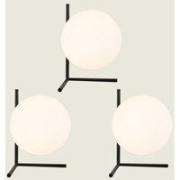 3 Stück Modern Schreibtischlampe Kugelförmige Tischlampe Schwarz Klemmleuchte mit Glasschirm Ø20cm 3 Stück Modern Schreibtischlampe Kugelförmige Tischlampe Schwarz Klemmleuchte mit Glasschirm Ø20cm von WOTTES