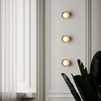 Wottes - 3er Set Moderne Wandleuchte led Runde Wandlampe Kreative Deckenleuchte Warmweißes Licht Rauchgrau Ø13.5cm von WOTTES
