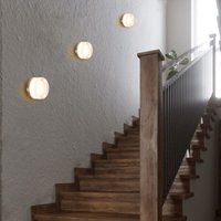 3er Set Moderne Wandleuchte LED Runde Wandlampe Kreative Deckenleuchte Warmweißes Licht Transparent Ø13.5cm von WOTTES