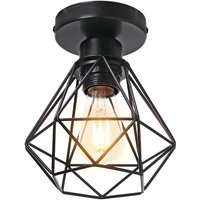 Deckenlampe 16CM Retro Deckenleuchte Geometrisch Käfig Pendelleuchte für Schlafzimmer Küche Bar Café - 1 Stückee von WOTTES