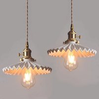 Wottes - E27 Retro Industrielle Pendelleuchte Höhenverstellbare Hängelampe Kreative Deckenleuchte Weiß Küchenlampe 2 Stücke von WOTTES