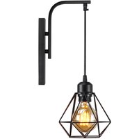 E27 Wandleuchte MetallRetro Industriell Diamantkäfig Wandlampe Schlafzimmer Wohnzimmer von WOTTES