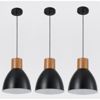 Industrie Deckenleuchte E27 Retro Deckenlampe für Schlafzimmer Wohnzimmer Schwarz von WOTTES