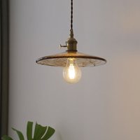 Jahrgang Pendelleuchte Bernstein Deckenleuchte Design Kreative Lampenschirm Hängelampe Glas Kronleuchter - Ø23CM von WOTTES