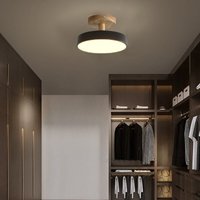 LED Moderne Deckenleuchte Metall Holz Deckenlampe Innen Runde Pendelleuchte Schwarz Ø18CM - 1Pcs Neutrales Licht LED Moderne Deckenleuchte Metall Holz Deckenlampe Innen Runde Pendelleuchte Schwarz Ø18CM - 1Pcs Neutrales Licht von WOTTES