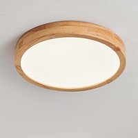 Led Deckenlampe Runde Holz Deckenleuchte für Wohnzimmer Küche Kinderzimmer Ø20cm Neutrales Licht von WOTTES