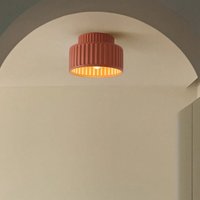 Modern Deckenleuchte Rund Deckenlampe Lampenschirm Rot E27 Ø23CM für Esszimmer Wohnzimmer Schlafzimmer Flur - 1Pcs von WOTTES