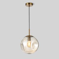 Wottes - Modern Kronleuchter Kugel Glas Pendelleuchte Design Kreative Hängeleuchte Innen Dekoration Hängelampe - Bernstein Ø25CM von WOTTES