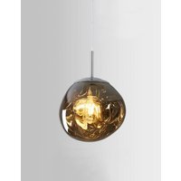 Modern Pendellampe Design Kreative Lampenschirm Hängeleuchte Höhenverstellbare Kronleuchter - Rauchgrau Ø20CM von WOTTES