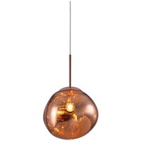Wottes - Modern Pendellampe Design Kreative Lampenschirm Hängeleuchte Höhenverstellbare Kronleuchter - Rot Ø20CM von WOTTES