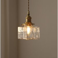Wottes - Modern Pendelleuchte E27 Messing Deckenleuchte Transparent Glas Hängelampe Höhenverstellbare Kronleuchter - a Wottes - Modern Pendelleuchte E27 Messing Deckenleuchte Transparent Glas Hängelampe Höhenverstellbare Kronleuchter - a von WOTTES