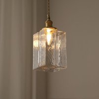 Wottes - Modern Pendelleuchte E27 Messing Deckenleuchte Transparent Glas Hängelampe Höhenverstellbare Kronleuchter - c Wottes - Modern Pendelleuchte E27 Messing Deckenleuchte Transparent Glas Hängelampe Höhenverstellbare Kronleuchter - c von WOTTES