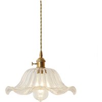 Modern Pendelleuchte Glas Hängelampe Lampenschirm Transparent Deckenleuchte für Esstisch Esszimmer Wohnzimmer von WOTTES