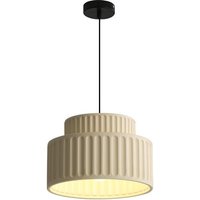 Wottes - Moderne Hängelampe Höhenverstellbare Kronleuchter Dekoration Pendelleuchte Cremefarben E27 12W Warmweißes Licht - 1Pcs von WOTTES