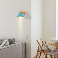 Moderne Industrielle Wandleuchten Dekorative Wandlampe Drehbarer Innenbeleuchtung Hellblaue Ø17,5cm von WOTTES