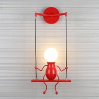 Moderne Wandlampe Humanoid Kreative Wandleuchte Art Deco Flurlampe Rot für Kinder Zimmer Moderne Wandlampe Humanoid Kreative Wandleuchte Art Deco Flurlampe Rot für Kinder Zimmer von WOTTES
