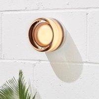 Moderne Wandleuchte LED Runde Wandlampe Kreative Deckenleuchte Warmweißes Licht Rauchgrau Ø13.5cm von WOTTES