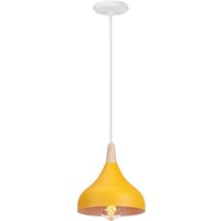 Moderner Pendelleuchte Metall Holz Hängelampe Höhenverstellbar Deckenleuchte Orange Ø20cm Moderner Pendelleuchte Metall Holz Hängelampe Höhenverstellbar Deckenleuchte Orange Ø20cm von WOTTES