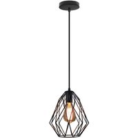 Wottes - Pendelleuchte Käfig Draht Industrielle Lampenschirm Deckenlampe Metall für Schlafzimmer Bar Café Loft von WOTTES