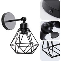 Retro E27 Wandleuchte 180 ° Drehbare Retro Industrie Innenbeleuchtung Wandlampe Schlafzimmer Wohnzimmer 1Pcs von WOTTES