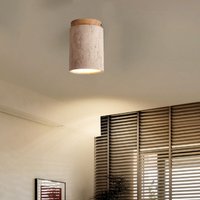 Wottes - Vintage Deckenlampe Design Retro Pendelleuchte Holz Travertin Deckenleuchte E27 für Wohnzimmer Büro Bar - 1Pcs Wottes - Vintage Deckenlampe Design Retro Pendelleuchte Holz Travertin Deckenleuchte E27 für Wohnzimmer Büro Bar - 1Pcs von WOTTES