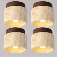 Vintage Deckenlampe Holz Travertin Deckenleuch Design Kreative Hängelampe E27 Ø12CM Warmweißes Licht für Café Bar Büro - 4Pcs Vintage Deckenlampe Holz Travertin Deckenleuch Design Kreative Hängelampe E27 Ø12CM Warmweißes Licht für Café Bar Büro - 4Pcs von WOTTES