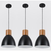 Wottes - Vintage Industrial Pendelleuchte Schwarz Hängelampe Metall Deckenleuchte für Küche Schlafzimmer Esszimmer 3 Stücke Wottes - Vintage Industrial Pendelleuchte Schwarz Hängelampe Metall Deckenleuchte für Küche Schlafzimmer Esszimmer 3 Stücke von WOTTES