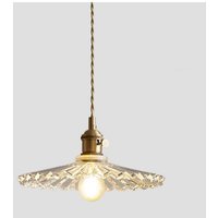 Vintage Pendelleuchte Glas Hängelampe Lampenschirm Geflochtene Flexible Wire Deckenleuchte von WOTTES