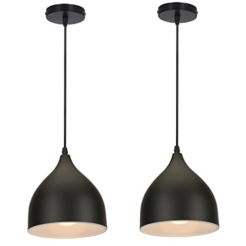 WOTTES industrial deckenlampe(2 Stück),deckenleuchte modern E27 lampe decke hängend,Geeignet für deckenleuchte modern wohnzimmerlampe vintage schöne küchenlampe vintage deckenlampe von WOTTES