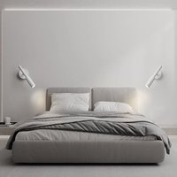 2 Stück 5W led Wandlampe Spot 350° Verstellbare Wandleuchte Weiß Innen Wandspot Dreifarbiges variables Licht von WOTTES