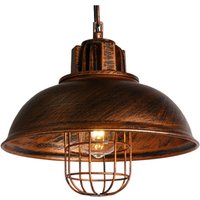 Hängelampe Innendekoration E27 Retro Industrie Kreative Metall Pendelleuchte Loft Bar Restaurant Ø33CM Bronze von WOTTES