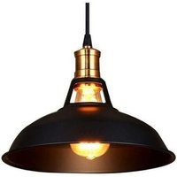 Wottes - Industrie Retro Pendelleuchte Schwarz Metall Deckenleuchte Verstellbar Hängeleuchte für Wohnzimmer Küche Restaurant von WOTTES