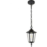 Wottes - Industrielle Pendelleuchte Metall Glas Hängeleuchte Innen Dekoration Esstischlampe Wohnzimmerlampe Schwarz von WOTTES