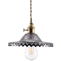 Industrielle Vintage Pendelleuchte Retro Glas Hängeleuchte Lampenschirm Kreative Deckenleuchte Rauchgrau Industrielle Vintage Pendelleuchte Retro Glas Hängeleuchte Lampenschirm Kreative Deckenleuchte Rauchgrau von WOTTES