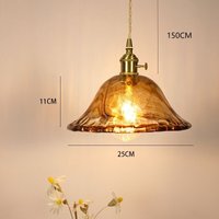 Jahrgang Pendelleuchte Bernstein Deckenleuchte Design Kreative Lampenschirm Hängelampe Glas Kronleuchter - Holz Ø25CM Jahrgang Pendelleuchte Bernstein Deckenleuchte Design Kreative Lampenschirm Hängelampe Glas Kronleuchter - Holz Ø25CM von WOTTES