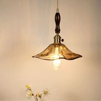 Jahrgang Pendelleuchte Bernstein Deckenleuchte Design Kreative Lampenschirm Hängelampe Glas Kronleuchter - Holz Ø26CM Jahrgang Pendelleuchte Bernstein Deckenleuchte Design Kreative Lampenschirm Hängelampe Glas Kronleuchter - Holz Ø26CM von WOTTES