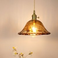 Jahrgang Pendelleuchte Bernstein Deckenleuchte Design Kreative Lampenschirm Hängelampe Glas Kronleuchter - Ø25CM Jahrgang Pendelleuchte Bernstein Deckenleuchte Design Kreative Lampenschirm Hängelampe Glas Kronleuchter - Ø25CM von WOTTES
