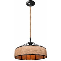 Kreative Persönlichkeit Kronleuchter Retro Hanfseil Jurte Pendelleuchte Schlafzimmer Wohnzimmer Dekoration Licht Ø40CM von WOTTES