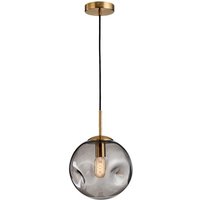 Modern Kronleuchter Kugel Glas Pendelleuchte Design Kreative Hängeleuchte Innen Dekoration Hängelampe - Rauchgrau Ø15CM von WOTTES