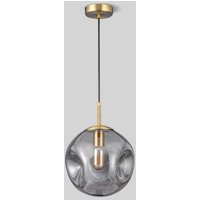 Modern Kronleuchter Kugel Glas Pendelleuchte Design Kreative Hängeleuchte Innen Dekoration Hängelampe - Rauchgrau Ø18CM von WOTTES
