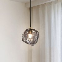 Modern Pendelleuchte Glas Hängeleuchte Design Kreative Lampenschirm Kronleuchter für Küche Esszimmer Café Bar - Rauchgrau Ø15CM von WOTTES