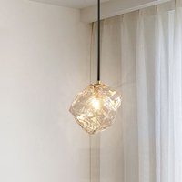 Modern Pendelleuchte Glas Hängeleuchte Design Kreative Lampenschirm Kronleuchter für Küche Esszimmer Café Bar - Transparent Ø15CM von WOTTES